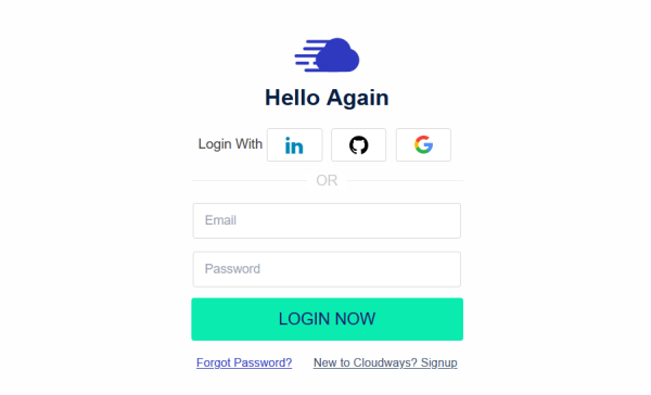 cloudways login